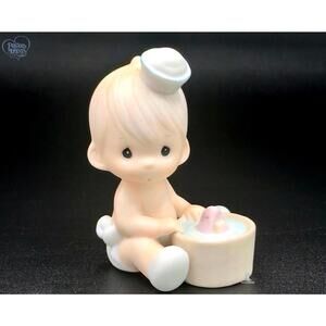 Precious Moments Baby Figurine with Adorable Bath Time Charm
